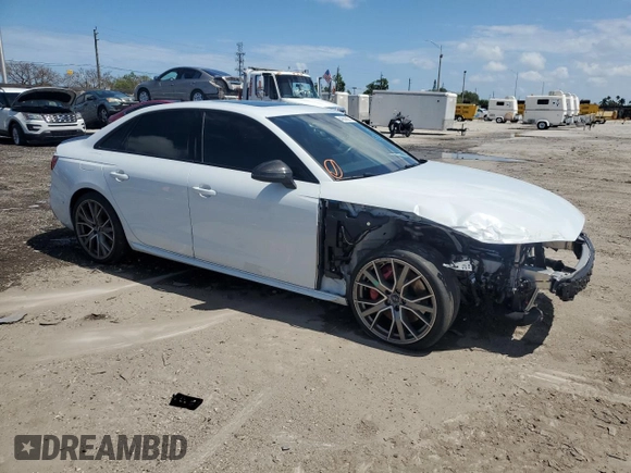 2021 Audi S4 Prestige with VIN WAUC4AF40MA013815, listed as a Copart auction lot 49335674 with 17,424 mi miles and Salvage Title. Bid and sale history available at carsss.com. Image 4.