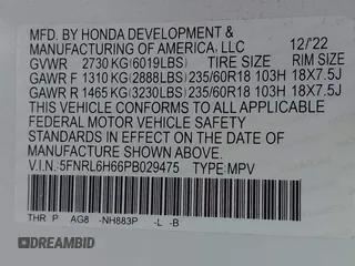 2023 Honda Odyssey EX-L with VIN 5FNRL6H66PB029475, listed as a IAAI auction lot 41128411 with 49,662 mi miles. Bid and sale history available at carsss.com. Image 9.