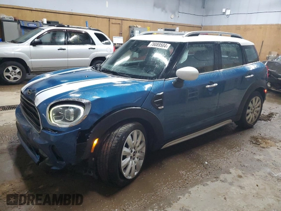 2021 MINI Countryman Oxford Edition with VIN WMZ23BR01M3M77023, listed as a Copart auction lot 78089504 with 28,278 mi miles and Non Repairable. Bid and sale history available at carsss.com. Image 1.