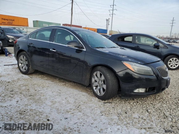 2012 Buick Regal Premium 1 with VIN 2G4GS5EK8C9112440, listed as a Copart auction lot 41832215 with 155,095 mi miles and Salvage Title. Bid and sale history available at carsss.com. Image 4.