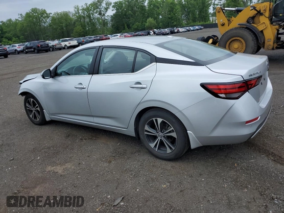 2021 Nissan Sentra SV with VIN 3N1AB8CV6MY288481, listed as a Copart auction lot 59958195 with 33,644 mi miles and Salvage title. Bid and sale history available at DreamBid. Image 2.