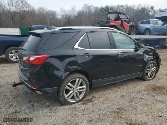 2020 Chevrolet Equinox Premier with VIN 2GNAXYEX9L6227016, listed as a Copart auction lot 43184995 with 136,241 mi miles and Salvage Title. Bid and sale history available at carsss.com. Image 3.