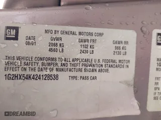 2002 Pontiac Bonneville SE with VIN 1G2HX54K424128538, listed as a IAAI auction lot 41606130 with 147,048 mi miles. Bid and sale history available at carsss.com. Image 9.