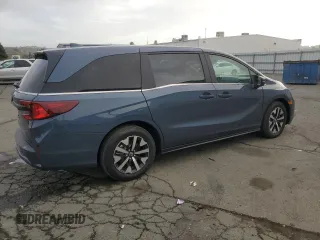 2025 Honda Odyssey EX-L with VIN 5FNRL6H69SB005860, listed as a Copart auction lot 86917704 with 4,582 mi miles and Salvage Title. Bid and sale history available at carsss.com. Image 3.