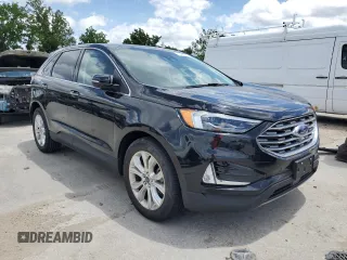 2020 Ford Edge Titanium with VIN 2FMPK3K99LBB21615, listed as a Copart auction lot 61408575 with 28,507 mi miles and Salvage title. Bid and sale history available at DreamBid. Image 4.