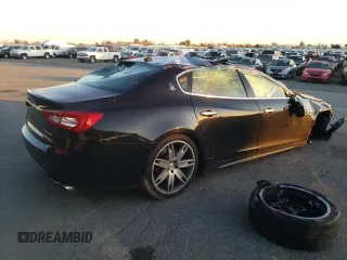 2016 Maserati Quattroporte S with VIN ZAM56RPA7G1181976, listed as a Copart auction lot 44589365 with 0 mi miles and Salvage Title. Bid and sale history available at carsss.com. Image 3.