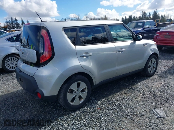 2014 Kia Soul with VIN KNDJN2A28E7732621, listed as a IAAI auction lot 41729382 with 38,507 mi miles. Bid and sale history available at carsss.com. Image 4.