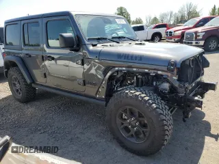 2024 Jeep Wrangler Willys with VIN 1C4PJXDG2RW300449, listed as a Copart auction lot 54367845 with 345 mi miles and Salvage title. Bid and sale history available at DreamBid. Image 4.