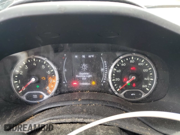 2017 Jeep Renegade Latitude with VIN ZACCJBBB9HPE93266, listed as a Copart auction lot 57119715 with 118,596 mi miles and Non repairable. Bid and sale history available at DreamBid. Image 9.