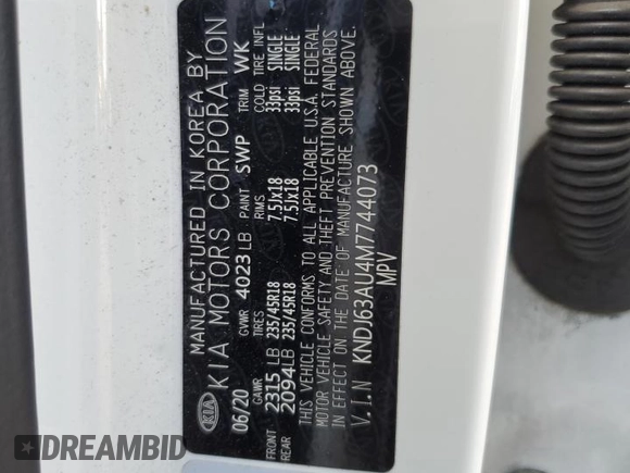 2021 Kia Soul GT-Line with VIN KNDJ63AU4M7744073, listed as a Copart auction lot 77867864 with 67,436 mi miles and Salvage Title. Bid and sale history available at DreamBid. Image 13.