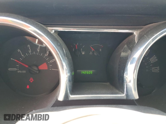 2007 Ford Mustang Deluxe with VIN 1ZVFT84NX75315534, listed as a Copart auction lot 56937315 with 142,609 mi miles and Salvage title. Bid and sale history available at DreamBid. Image 9.