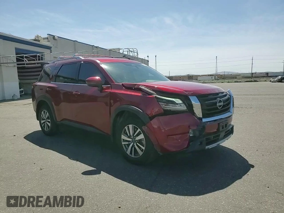 2023 Nissan Pathfinder SL with VIN 5N1DR3CC7PC221341, listed as a Copart auction lot 60569185 with 26,296 mi miles and Salvage title. Bid and sale history available at DreamBid. Image 14.