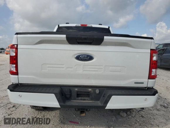 2023 Ford F-150 XL with VIN 1FTEW1CP4PKE60313, listed as a Copart auction lot 57642695 with 47,993 mi miles and Salvage title. Bid and sale history available at DreamBid. Image 6.