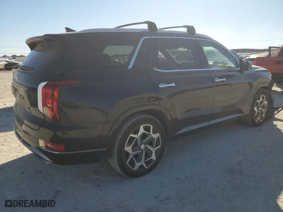 2022 Hyundai Palisade Calligraphy with VIN KM8R74HE0NU389471, listed as a Copart auction lot 46747995 with 51,704 mi miles and Salvage Title. Bid and sale history available at carsss.com. Image 3.