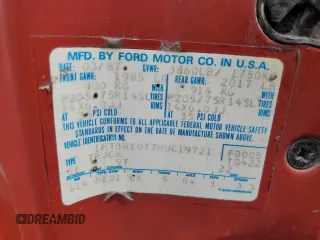 1987 Ford Ranger with VIN 1FTBR10T7HUC19721, listed as a Copart auction lot 83959854 with 33,497 mi miles and Salvage Title. Bid and sale history available at DreamBid. Image 13.