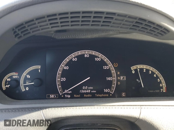 2008 Mercedes-Benz CL-Class V8 with VIN WDDEJ71X18A016095, listed as a Copart auction lot 81159684 with 156,648 mi miles and Salvage Title. Bid and sale history available at carsss.com. Image 9.
