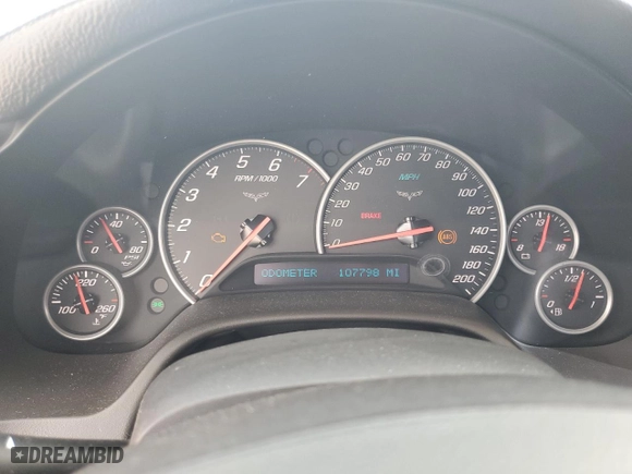 2007 Chevrolet Corvette with VIN 1G1YY26U075113311, listed as a Copart auction lot 51812195 with 107,798 mi miles and Clean Title. Bid and sale history available at carsss.com. Image 9.