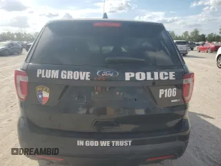2016 Ford Utility Police Interceptor with VIN 1FM5K8AR0GGA78660, listed as a Copart auction lot 76689014 with 0 mi miles and Salvage Title. Bid and sale history available at carsss.com. Image 6.
