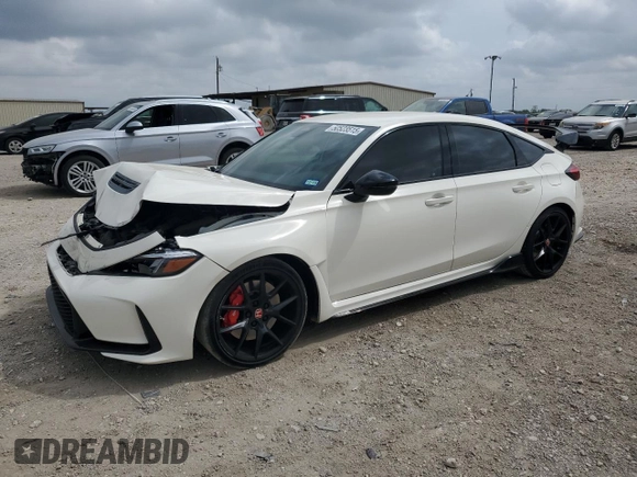 2023 Honda Civic Type R with VIN JHMFL5G46PX000608, listed as a Copart auction lot 50523515 with 19,218 mi miles and Salvage Title. Bid and sale history available at carsss.com. Image 1.