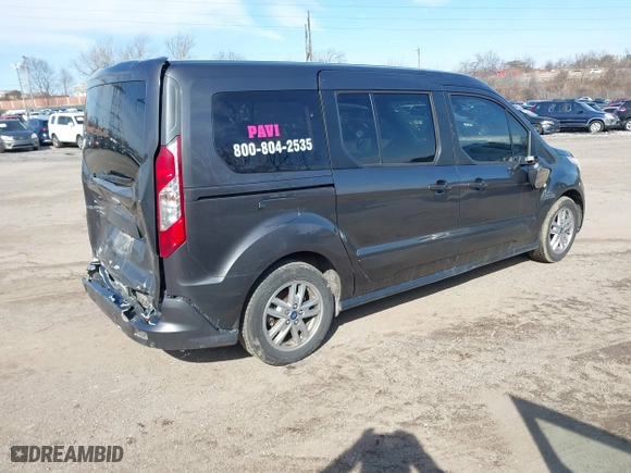 2019 Ford Transit Connect Wagon XLT with VIN NM0GE9F22K1391241, listed as a IAAI auction lot 41601446 with 127,161 mi miles. Bid and sale history available at carsss.com. Image 4.