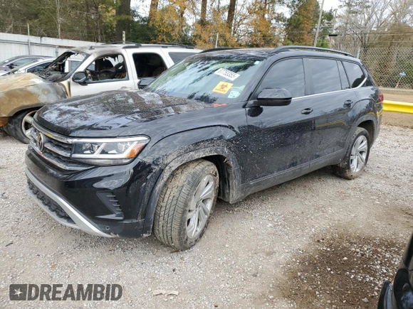 2022 Volkswagen Atlas SE with VIN 1V2JR2CA0NC503350, listed as a Copart auction lot 87753355 with 93,417 mi miles and Salvage title. Bid and sale history available at DreamBid. Image 1.