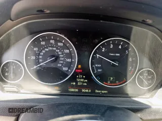 2013 BMW 3 Series 328i with VIN WBA3A5C5XDJ461038, listed as a Copart auction lot 52500435 with 108,836 mi miles and Salvage Title. Bid and sale history available at carsss.com. Image 9.