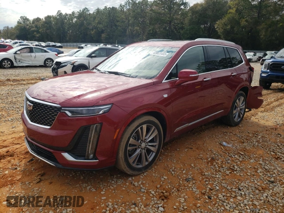 2023 Cadillac XT6 Premium Luxury with VIN 1GYKPERS0PZ179033, listed as a Copart auction lot 42853465 with 26,321 mi miles and Salvage Title. Bid and sale history available at DreamBid. Image 1.