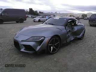 2022 Toyota GR Supra 3.0 with VIN WZ1DB0C00NW053830, listed as a Copart auction lot 45925795 with 24,385 mi miles and Salvage Title. Bid and sale history available at carsss.com. Image 1.