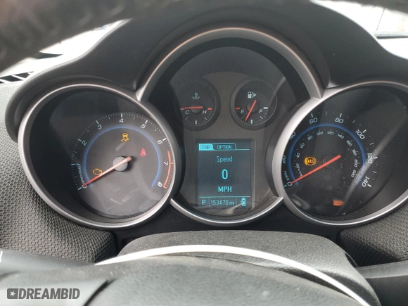 2014 Chevrolet Cruze 1LT with VIN 1G1PC5SB5E7125276, listed as a Copart auction lot 53361615 with 153,470 mi miles and Clean Title. Bid and sale history available at carsss.com. Image 9.