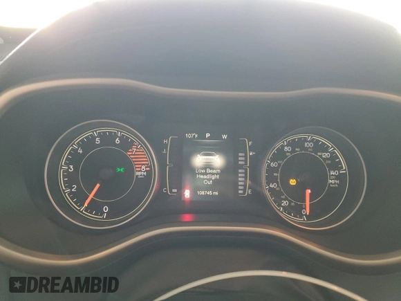 2016 Jeep Cherokee Latitude with VIN 1C4PJLCS8GW107783, listed as a Copart auction lot 64771655 with 108,745 mi miles and Salvage title. Bid and sale history available at DreamBid. Image 9.