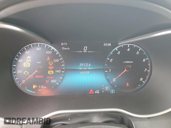 2021 Mercedes-Benz GLC 300 with VIN W1N0J8EB8MF892063, listed as a Copart auction lot 52832185 with 66,508 mi miles and Salvage title. Bid and sale history available at DreamBid. Image 9.