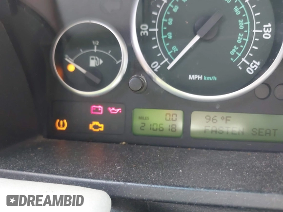 2006 Land Rover Range Rover HSE with VIN SALME15466A202423, listed as a IAAI auction lot 42596487 with 210,618 mi miles and . Bid and sale history available at DreamBid. Image 7.