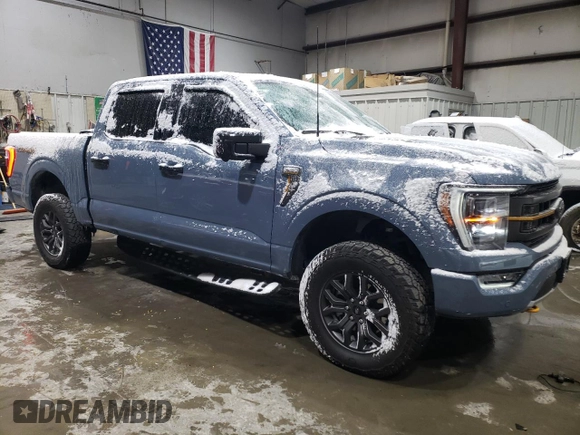 2023 Ford F-150 XL with VIN 1FTEW1E88PFB86418, listed as a Copart auction lot 41494455 with 37,292 mi miles and Salvage title. Bid and sale history available at DreamBid. Image 4.