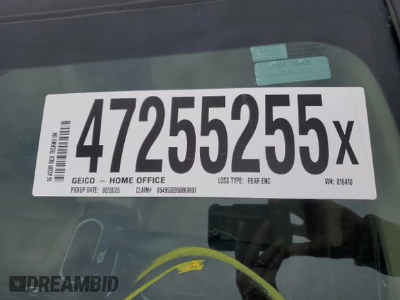 2016 Acura RDX Technology with VIN 5J8TB3H55GL016410, listed as a Copart auction lot 47255255 with 137,207 mi miles and Salvage Title. Bid and sale history available at DreamBid. Image 14.