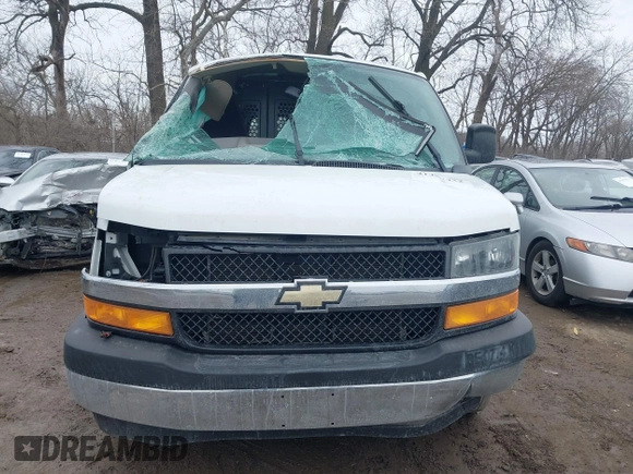 2018 Chevrolet Express Cargo Van with VIN 1GCWGAFG0J1904474, listed as a IAAI auction lot 41467432 with 54,996 mi miles. Bid and sale history available at carsss.com. Image 12.