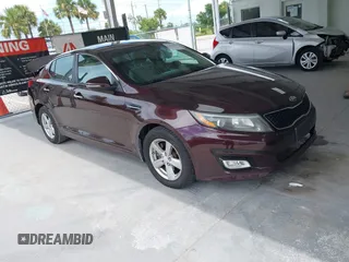 2015 Kia Optima LX z VIN 5XXGM4A72FG429346, wystawiony jako IAAI lot #42638168 z przebiegiem 153 069 mil mil oraz . Historia ofert i sprzedaży dostępna na DreamBid. Obrazek 1.