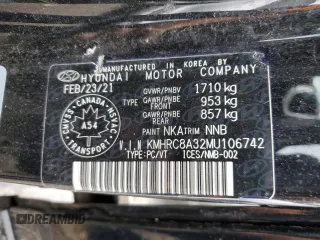 2021 Hyundai Venue SEL с VIN KMHRC8A32MU106742, выставлен на аукционе Copart как лот 62960255 с пробегом 83 508 миль миль и Чистый • Clean title. История ставок и продаж доступна на DreamBid. Изображение 13.