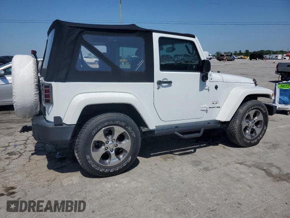 2018 Jeep Wrangler Sahara z VIN 1C4AJWBG5JL811081, wystawiony jako Copart lot #54382845 z przebiegiem 21 489 mil mil oraz Szkoda całkowita • Salvage title. Historia ofert i sprzedaży dostępna na DreamBid. Obrazek 3.