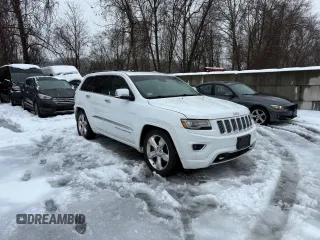 2014 Jeep Grand Cherokee Overland with VIN 1C4RJFCM1EC298621, listed as a Copart auction lot 50373995 with 142,491 mi miles and Clean Title. Bid and sale history available at carsss.com. Image 1.
