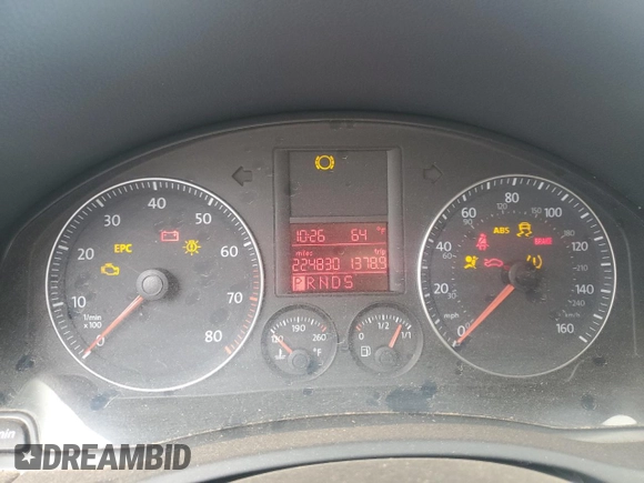 2008 Volkswagen Jetta Wolfsburg Edition with VIN 3VWRJ71KX8M175570, listed as a Copart auction lot 54661175 with 224,830 mi miles and Salvage title. Bid and sale history available at DreamBid. Image 9.