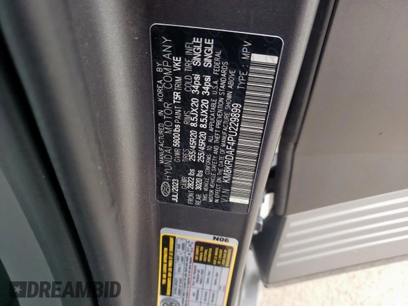 2023 Hyundai Ioniq 5 Limited with VIN KM8KRDAF4PU229899, listed as a Copart auction lot 50434545 with Not provided miles and Salvage title. Bid and sale history available at DreamBid. Image 16.