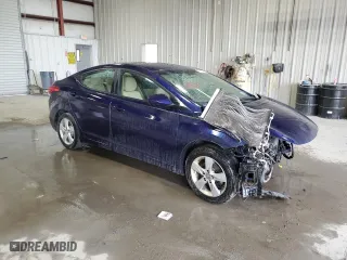 2013 Hyundai Elantra GLS with VIN 5NPDH4AE1DH455122, listed as a Copart auction lot 53023755 with 0 mi miles and Salvage Title. Bid and sale history available at carsss.com. Image 4.
