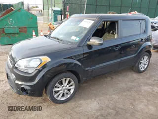 2012 Kia Soul + with VIN KNDJT2A69C7747537, listed as a IAAI auction lot 41895784 with 63,151 mi miles. Bid and sale history available at carsss.com. Image 2.