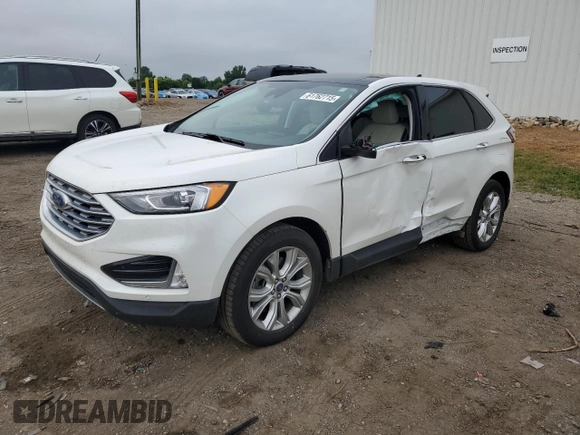2021 Ford Edge Titanium with VIN 2FMPK4K90MBA34404, listed as a Copart auction lot 61762715 with 45,102 mi miles and Salvage title. Bid and sale history available at DreamBid. Image 1.