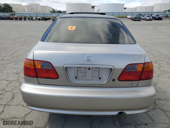 2000 Honda Civic EX with VIN 1HGEJ8644YL002969, listed as a Copart auction lot 50579605 with 301,229 mi miles and Salvage Title. Bid and sale history available at carsss.com. Image 6.