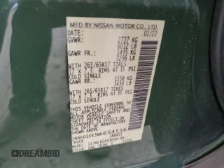 2022 Nissan Frontier SV with VIN 1N6ED1EK3NN654556, listed as a Copart auction lot 56589825 with 42,615 mi miles and Salvage title. Bid and sale history available at DreamBid. Image 12.