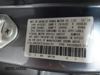 2010 Acura TSX с VIN JH4CU2F67AC043791, выставлен на аукционе IAAI как лот 42473902 с пробегом 217 454 миль миль и . История ставок и продаж доступна на DreamBid. Изображение 9.