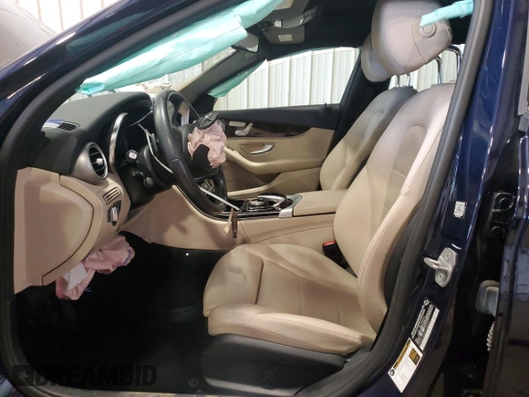 2018 Mercedes-Benz C 300 with VIN 55SWF4KB3JU280657, listed as a Copart auction lot 58184455 with Not provided miles and Salvage title. Bid and sale history available at DreamBid. Image 7.