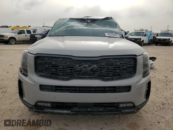 2022 Kia Telluride SX with VIN 5XYP5DHC4NG212410, listed as a Copart auction lot 49376975 with 48,905 mi miles and Salvage Title. Bid and sale history available at carsss.com. Image 5.