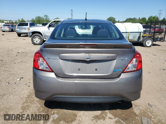 2015 Nissan Versa SV with VIN 3N1CN7AP5FL860607, listed as a Copart auction lot 58093385 with 150,926 mi miles and Salvage title. Bid and sale history available at DreamBid. Image 6.